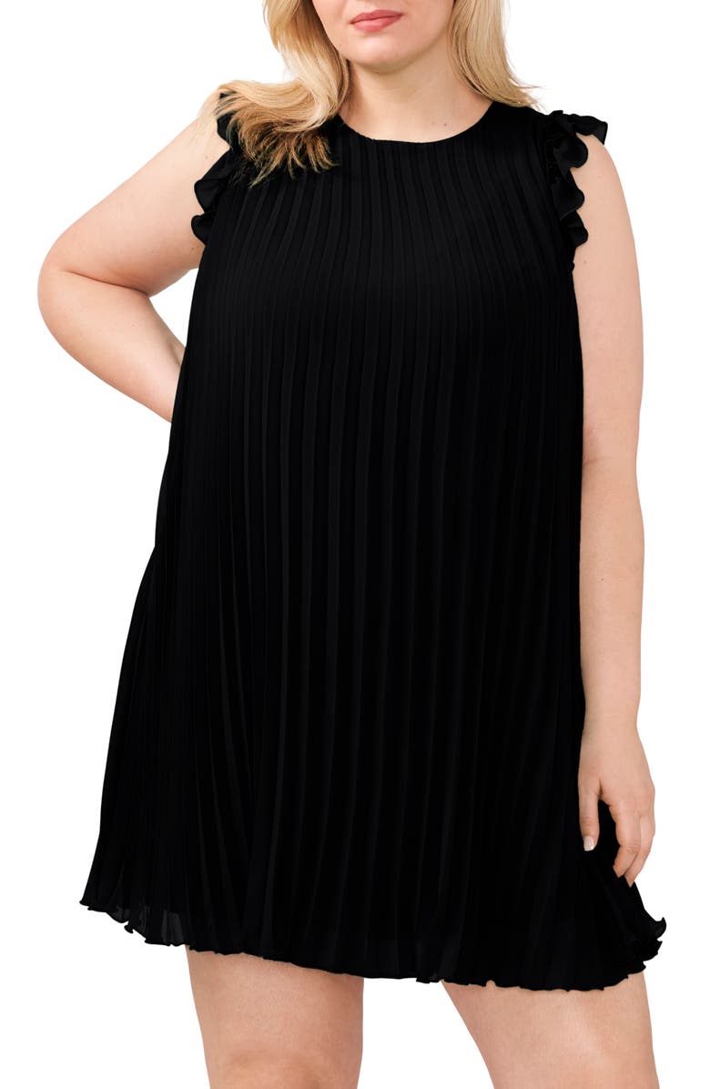 CeCe Ruffle Pleated Shift Dress, Alternate, color, 