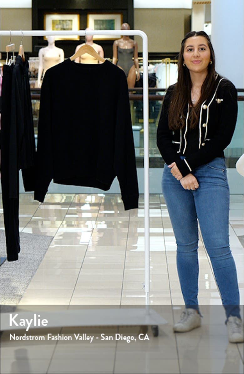 Embroidered Logo Crewneck Terry Sweatshirt, sales video thumbnail