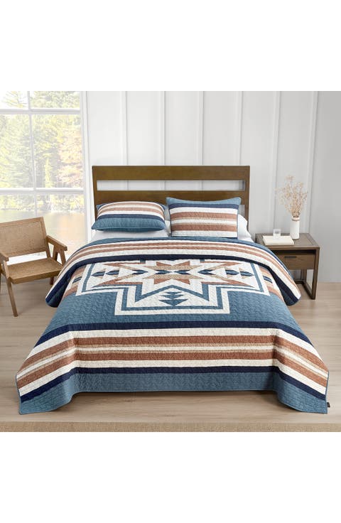 Silver City Reversible Quilt & Sham Set