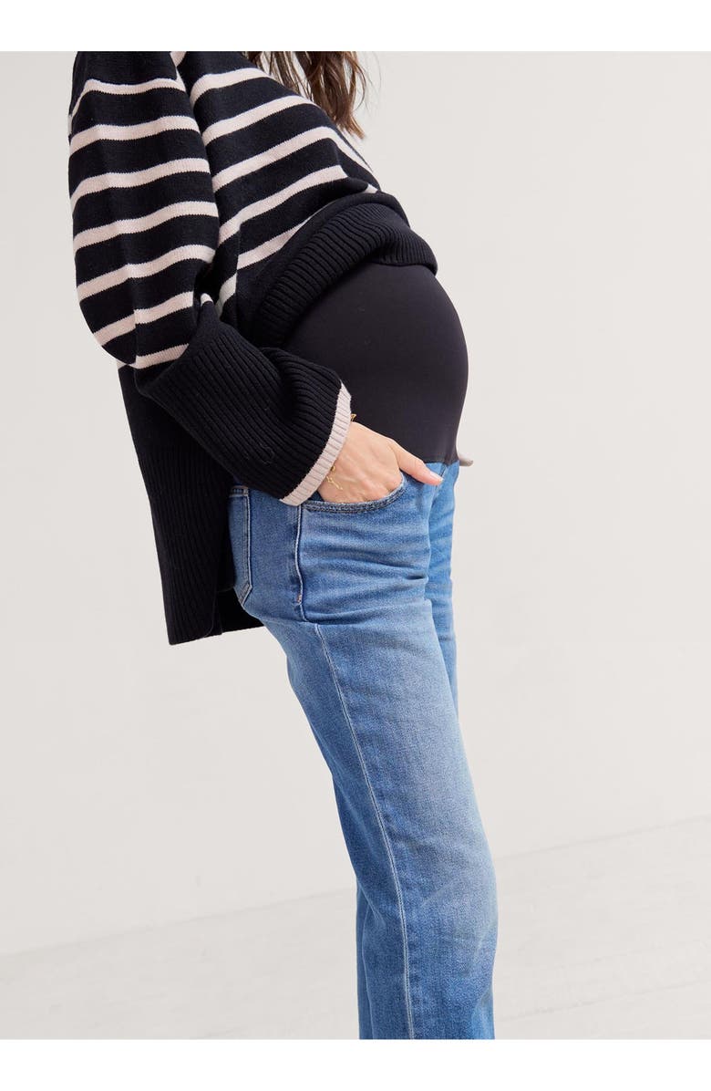 HATCH The Over The Bump Straight Maternity Jean, Alternate, color, Indigo