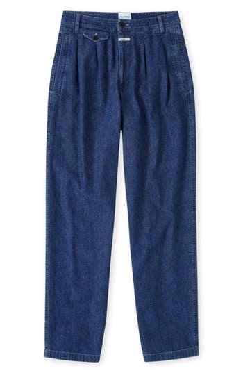 Closed Rhoone High Waist Tapered Leg Jeans In Blue