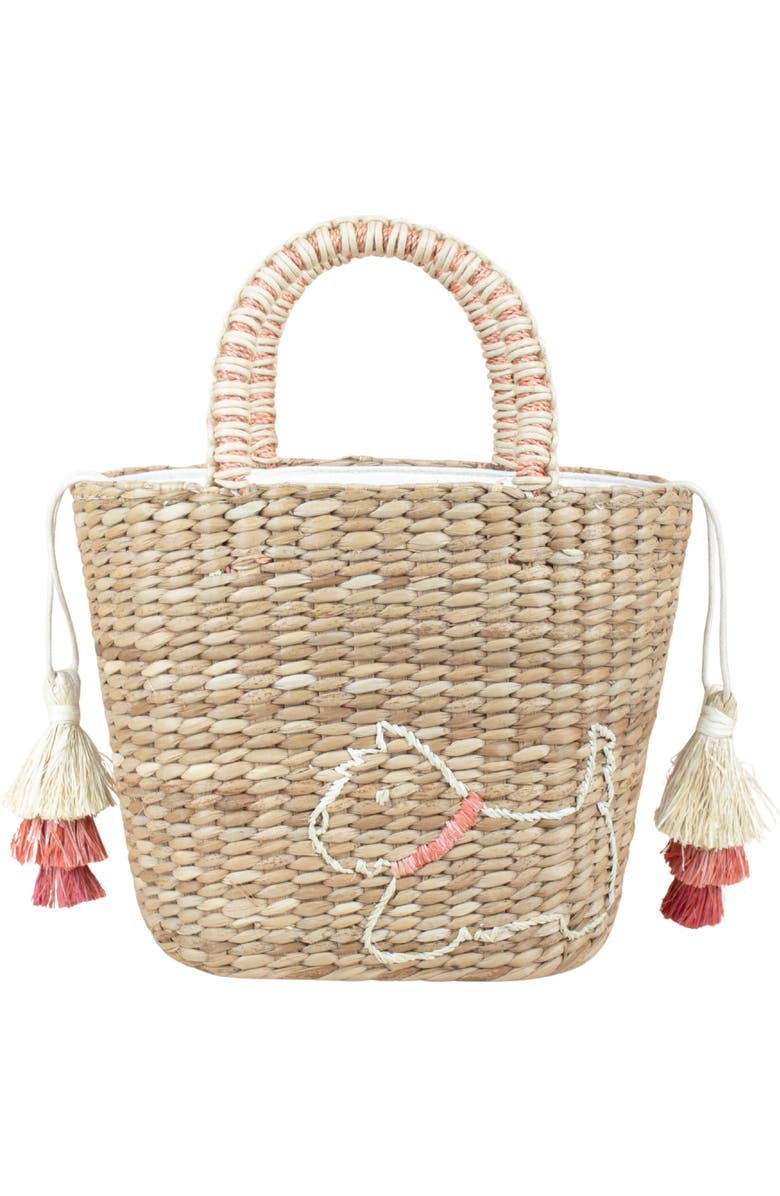 LIKHA Westie Embroidered Tote Bag, Main, color, Natural