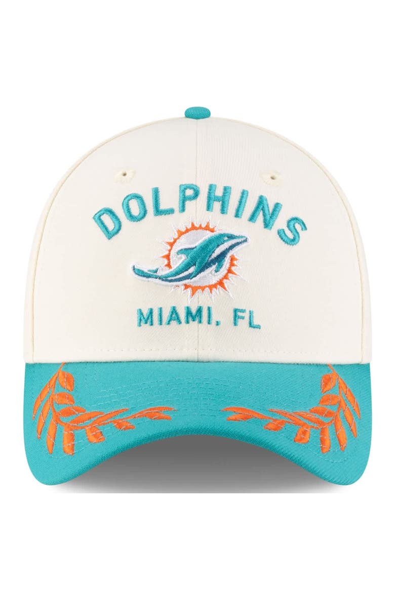 Men's New Era  Cream/Aqua Miami Dolphins 2025 NFL Draft 39THIRTY Flex Hat, Alternate, color, Cream