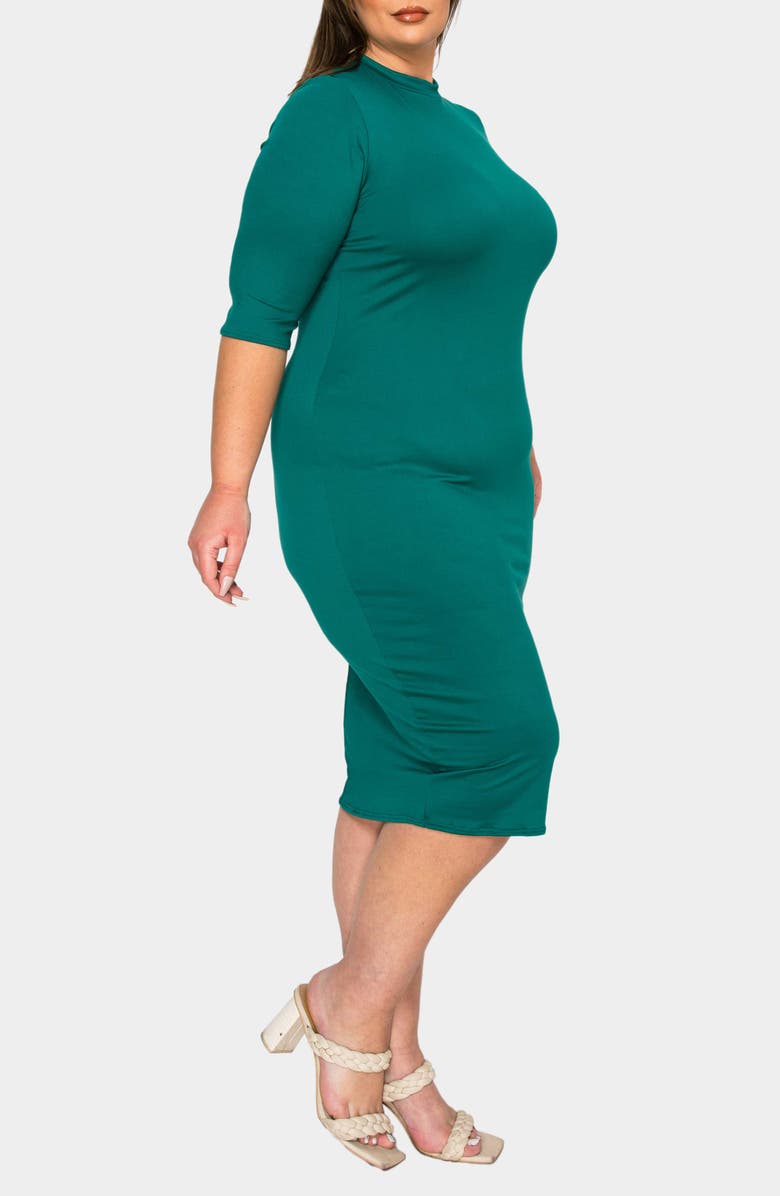 L I V D Mona Midi Dress, Alternate, color, Dark Green