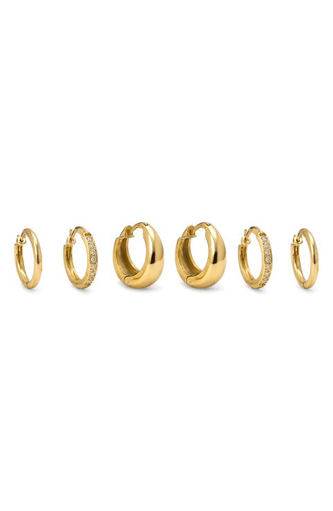 6-Piece Classic Hoop Earring Set