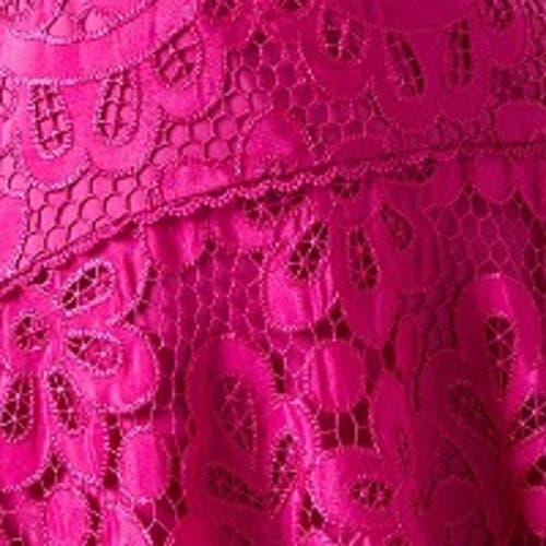 Coast Lace Hanky Hem Puff Sleeve Dress In Pink
