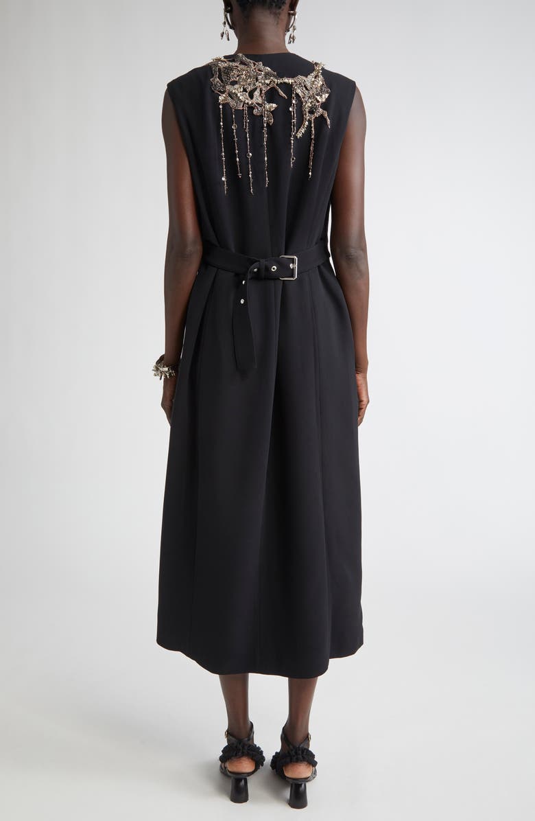 Dries Van Noten Dilby Embellished Button Front Dress, Alternate, color, Black