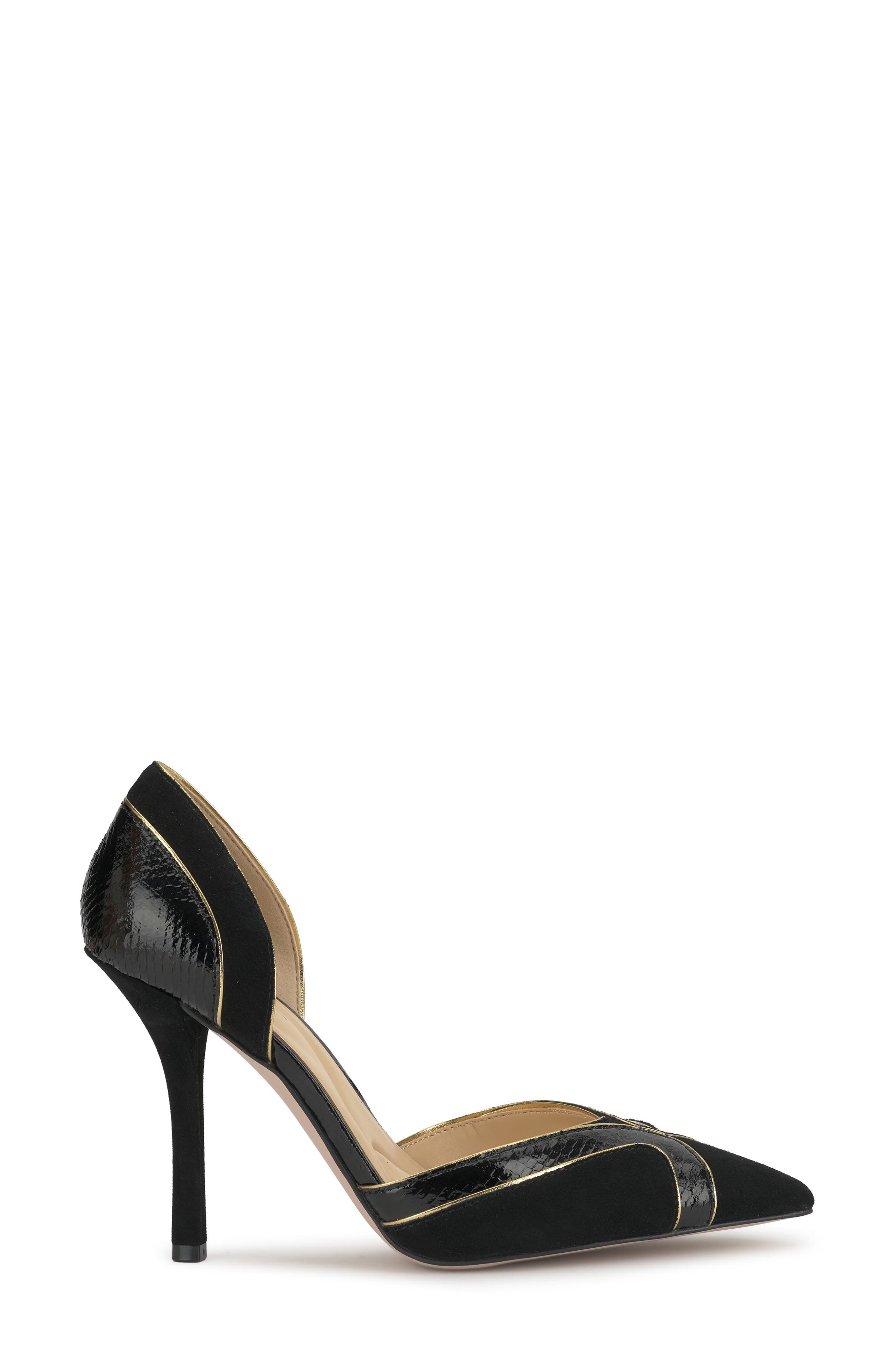 Jessica Simpson Vuley d'Orsay Pump, Alternate, color, Black/ Gold
