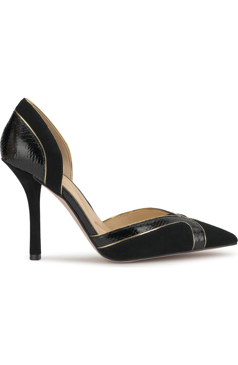 Jessica Simpson Vuley d'Orsay Pump, Alternate, color, Black/ Gold