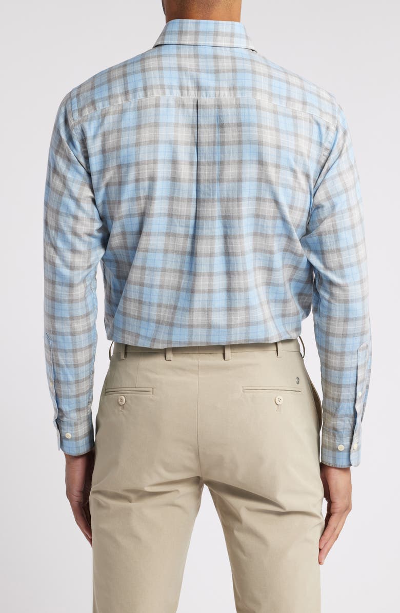 Peter Millar Langley Plaid Cotton Button-Up Shirt, Alternate, color, 