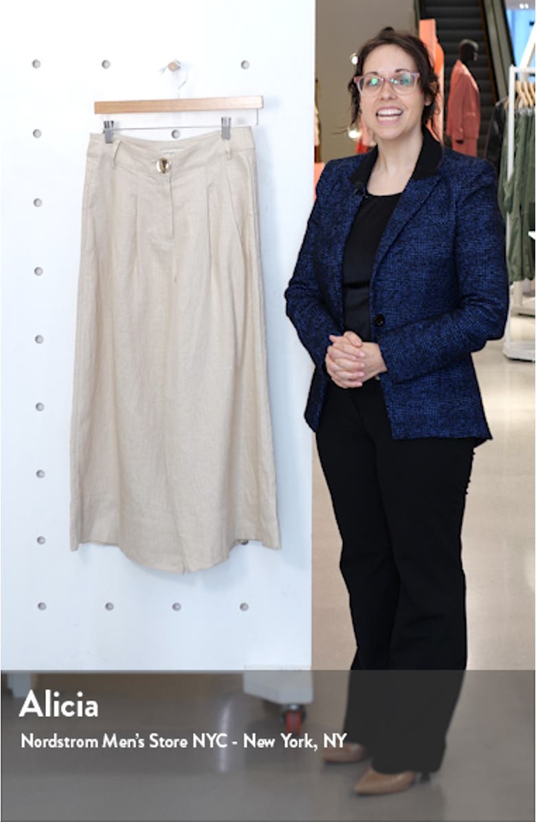 Varca Linen Crop Wide Leg Pants, sales video thumbnail