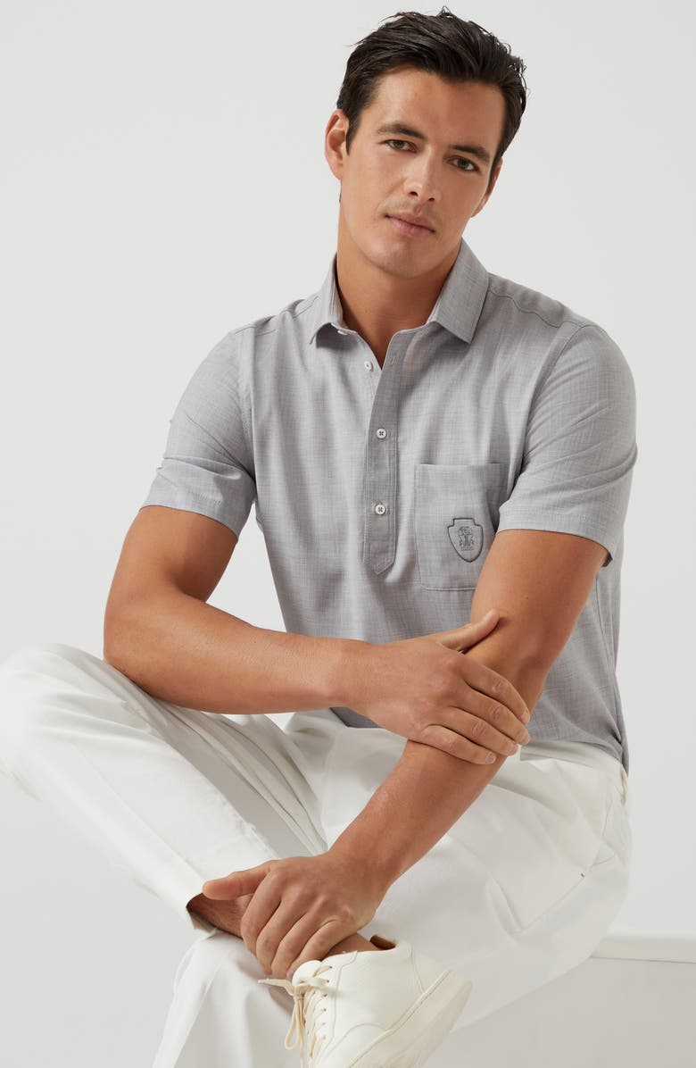 Brunello Cucinelli Poplin polo, Alternate, color,