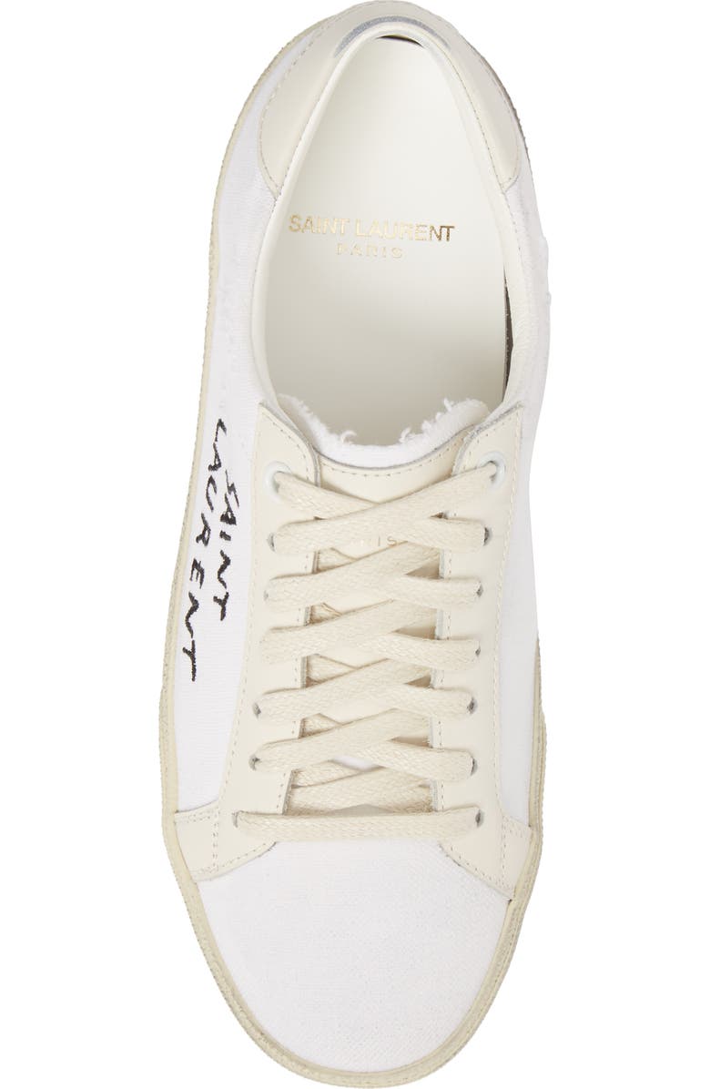 Saint Laurent Court Classic Lace-Up Sneaker, Alternate, color,