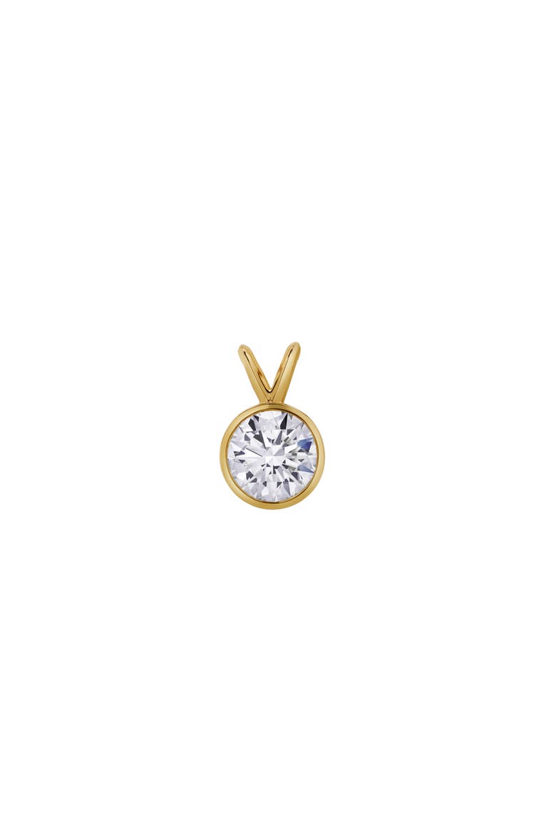 Astral 14K Gold Round Lab Grown Diamond Pendant - 1 Ct, Alternate, color, 14K Yellow Gold