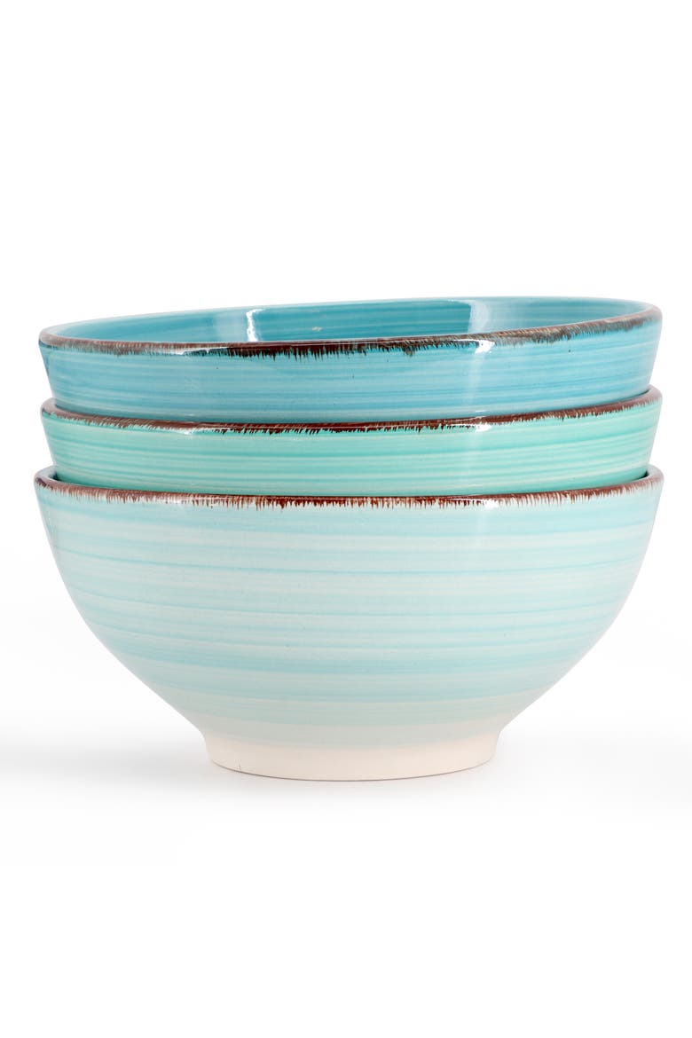 Blue Ridge 6.25 Inch 6 Piece Round Stoneware Assorted Bowl Set, Alternate, color, Assorted