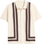 NN07 Ares 6636 Short Sleeve Knit Cotton Button-Up Shirt