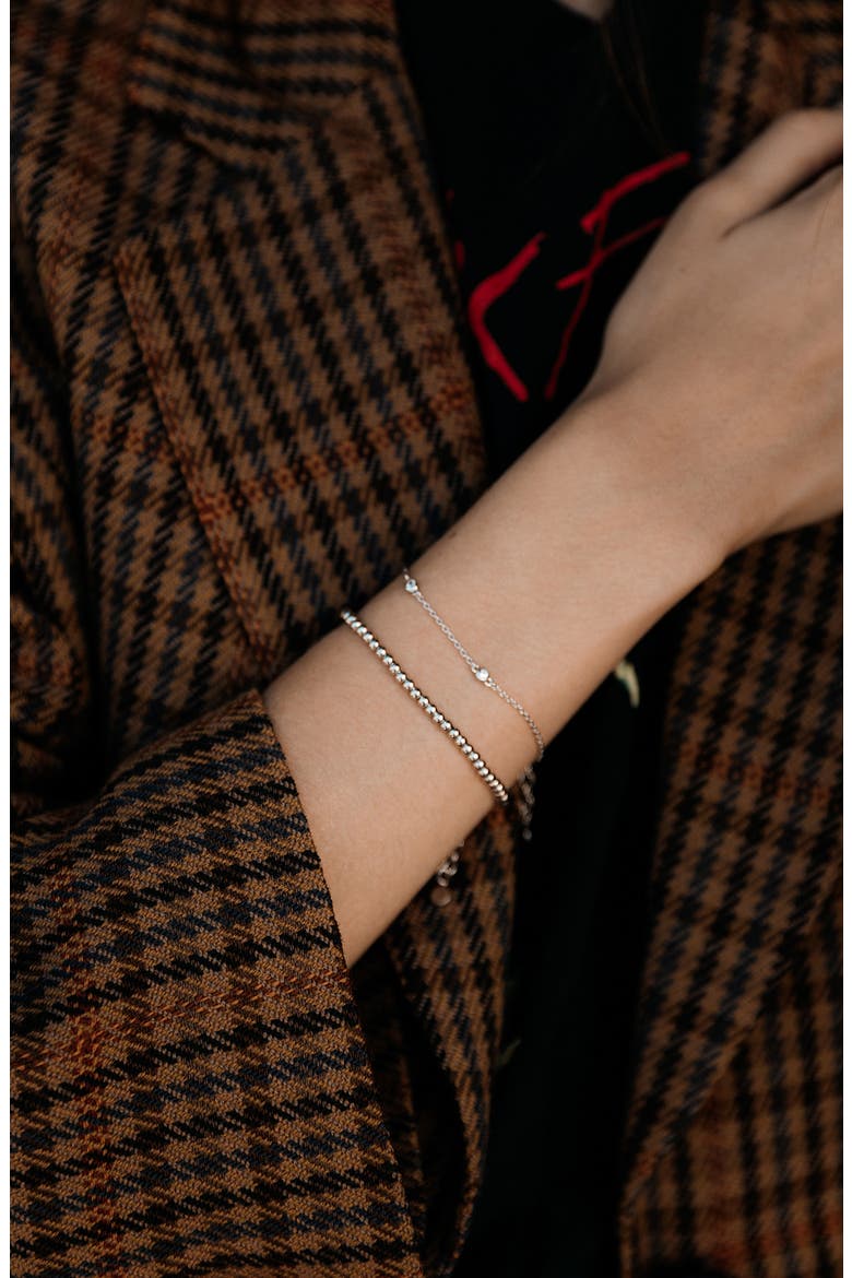 The Sapphire Trio Station Bracelet, Alternate, color, SILVER