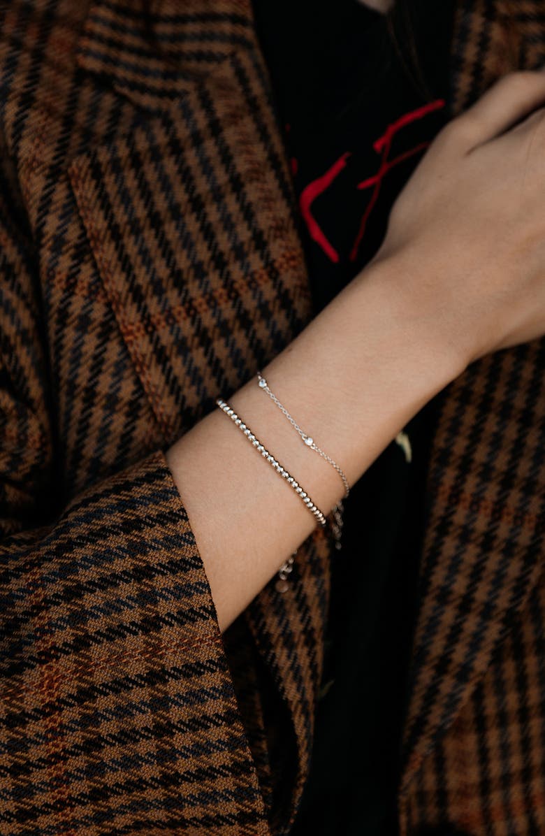 Vincero The Sapphire Trio Station Bracelet, Alternate, color, Silver