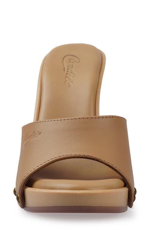 Candies Candie's Antonella Slide Sandal In Nude Leather