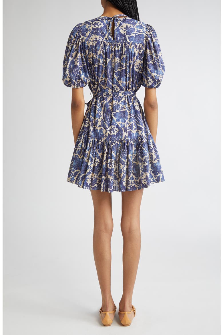 Rosalie Puff Sleeve Minidress, Alternate, color, OCEAN