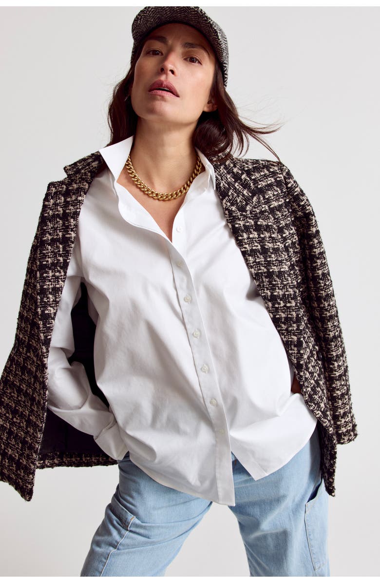 The Shirt by Rochelle Behrens The Boyfriend Shirt, Alternate, color, White