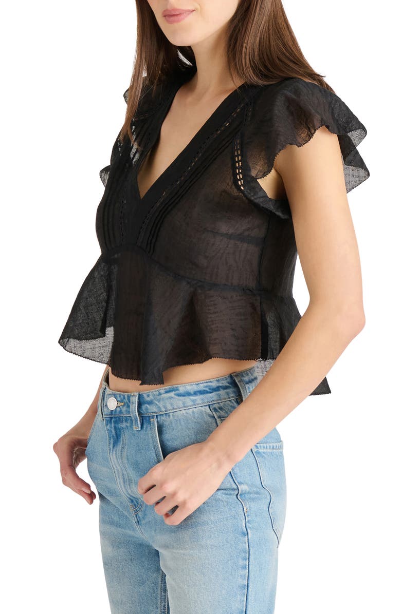 Steve Madden Leyla Ruffle Crop Top, Alternate, color,