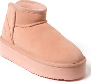 Dearfoams Fireside Kingston Genuine Shearling Platform Bootie