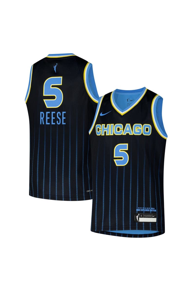 Nike Youth Nike Angel Reese Black Chicago Sky 2024 WNBA Draft Explorer Edition Victory Player Jersey, Alternate, color, Black