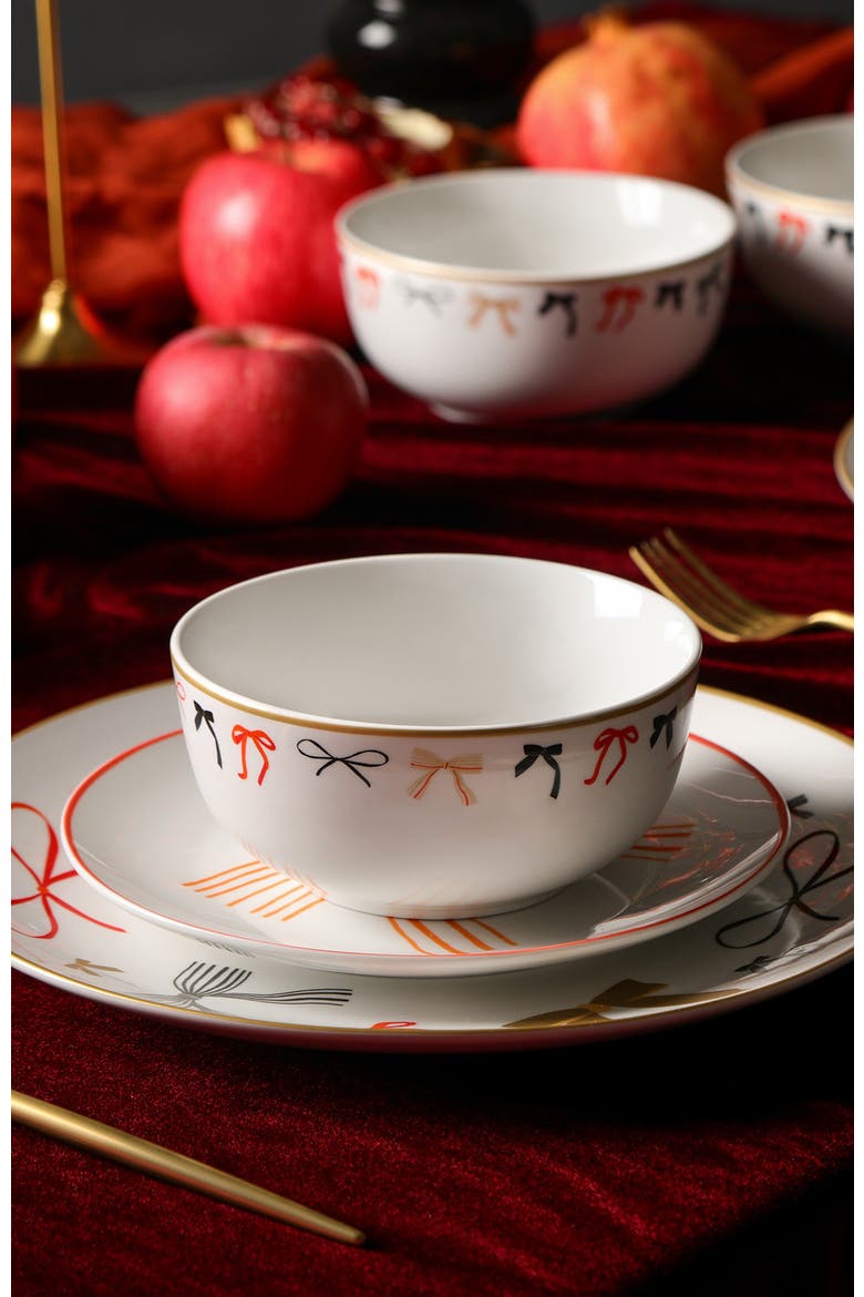 Rosie Porcelain 24-Piece Dinnerware Set, Alternate, color, Multicolored