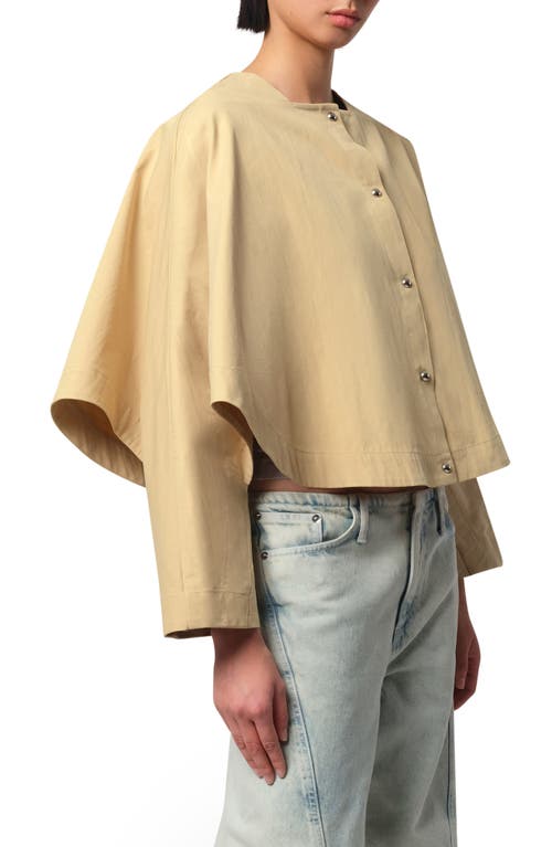 Apparis Quinn Water Repellent Cotton Blend Cape Jacket In Sandstone