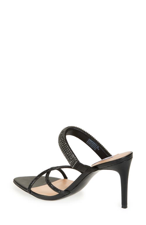 Steve Madden Camina Crystal Strap Slide Sandal In Black