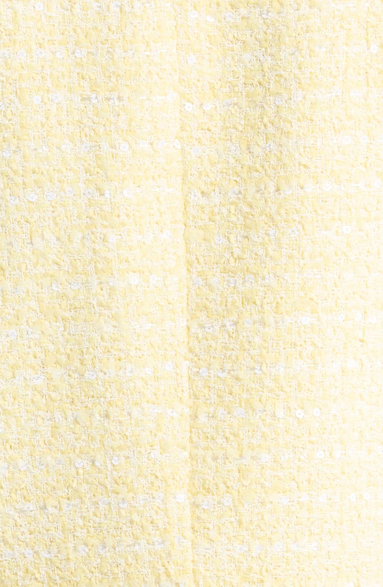 Avec Les Filles Metallic Tweed Crop Jacket, Alternate, color, Light Yellow