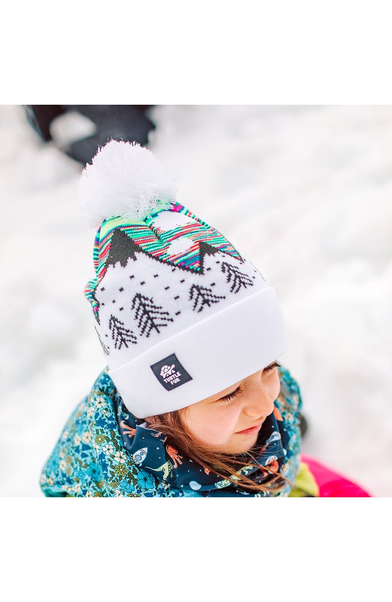 Turtle Fur Kids Mountain Dreamer Pom Winter Hat, Alternate, color, Rainbow