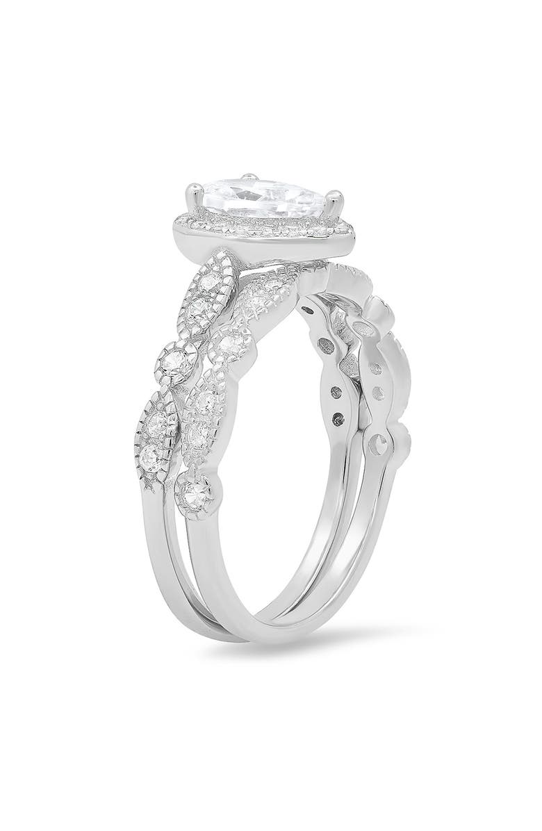 Queen Jewels Sterling Silver 2-Piece Ring Set, Alternate, color, Silver