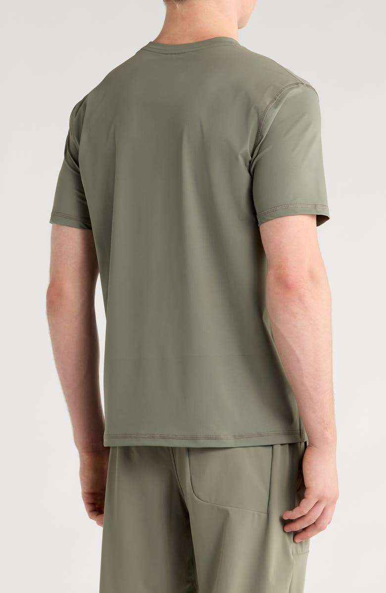 90 DEGREE BY REFLEX Warp Waffle Knit T-Shirt, Alternate, color, Mulled Basil