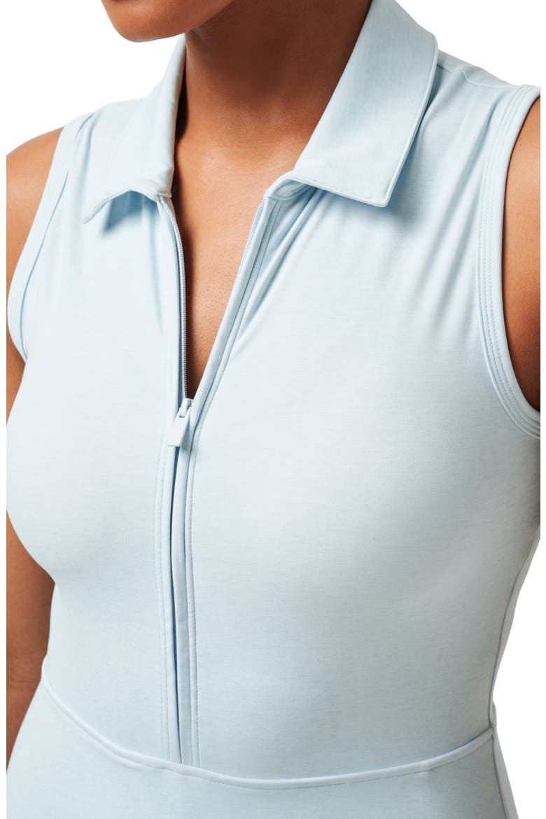 Move Half-Zip Sleeveless Dress, Alternate, color, HEATHER BABY BLUE