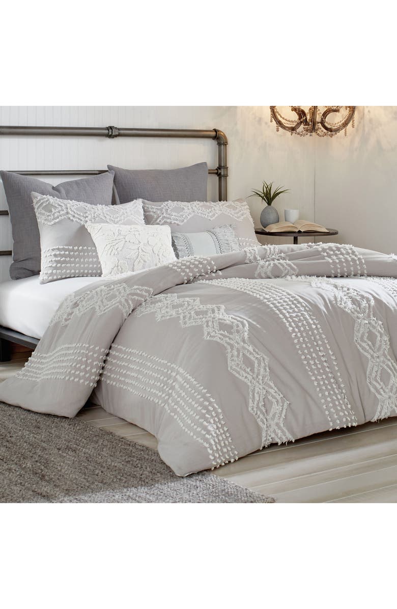 Peri Home Cut Geo Comforter & Sham Set, Alternate, color, Grey