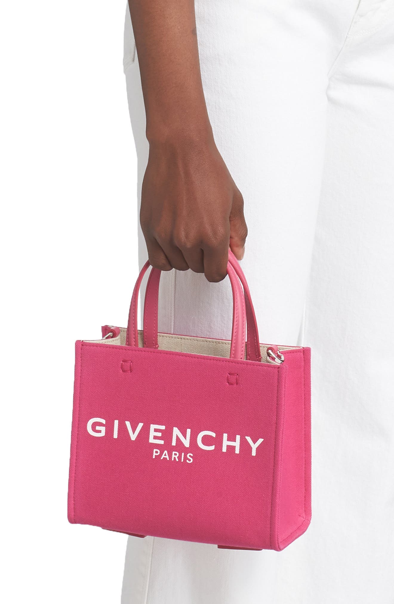 Givenchy Mini Canvas G-Tote, Alternate, color, 