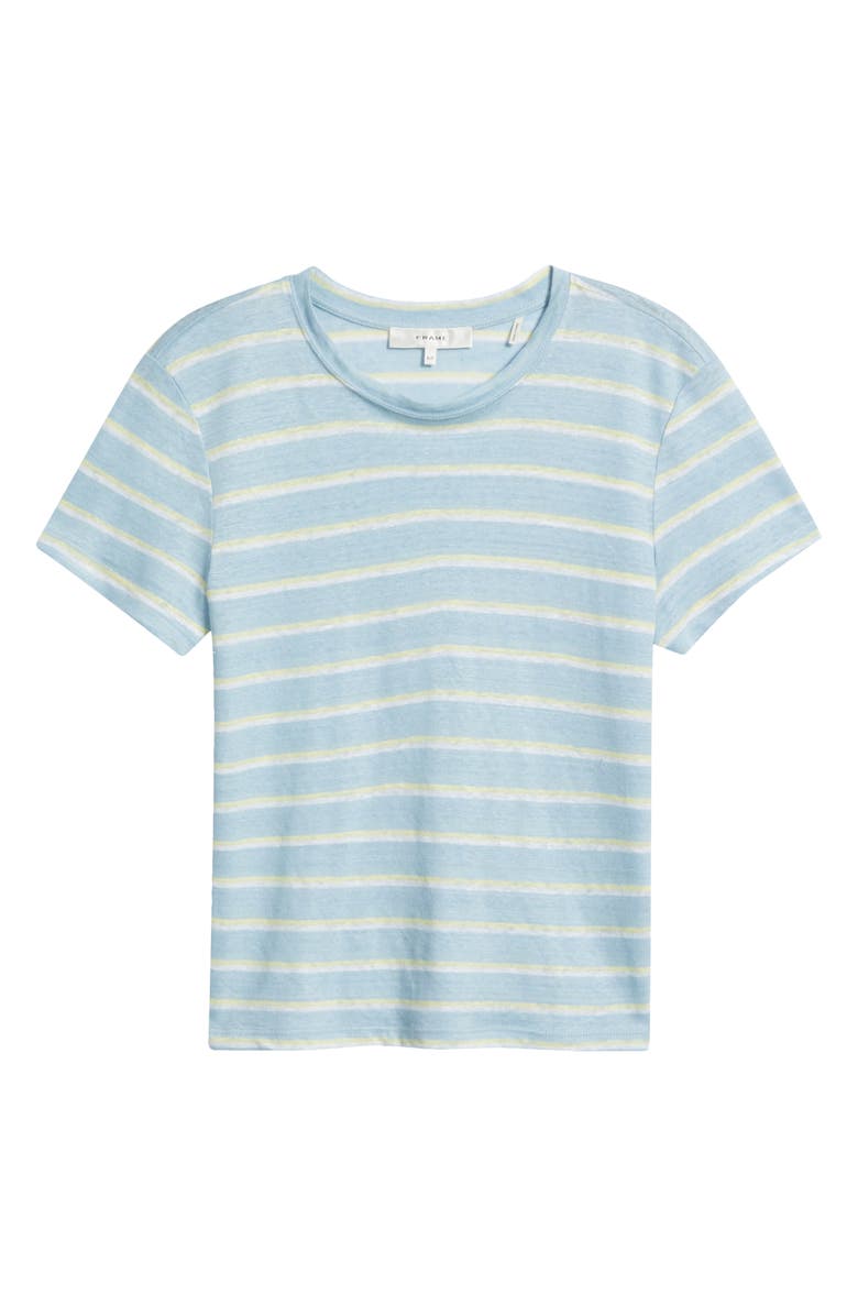 FRAME The Linen Baby Tee, Alternate, color, Chambray Blue Multi