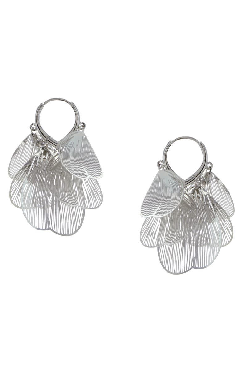 OLIVIA WELLES Whisper Hoop Earrings, Main, color, Silver