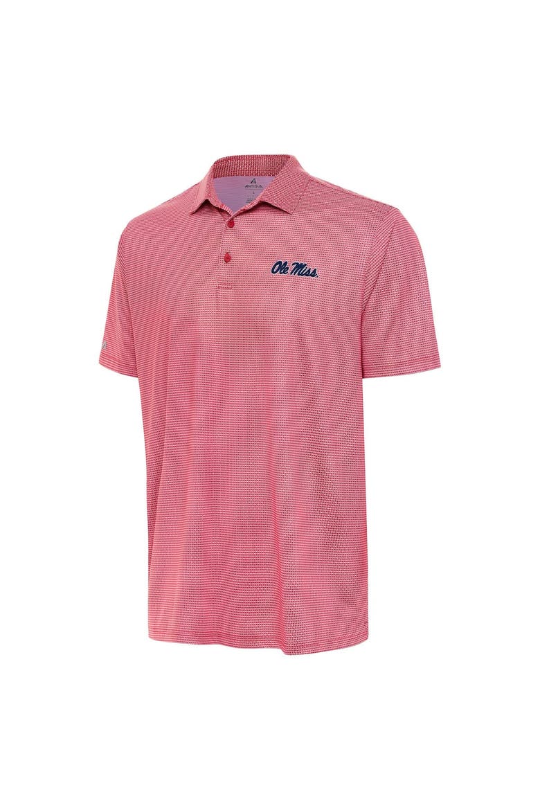 Men's Antigua Red/White Ole Miss Rebels Rings Polo, Alternate, color, White