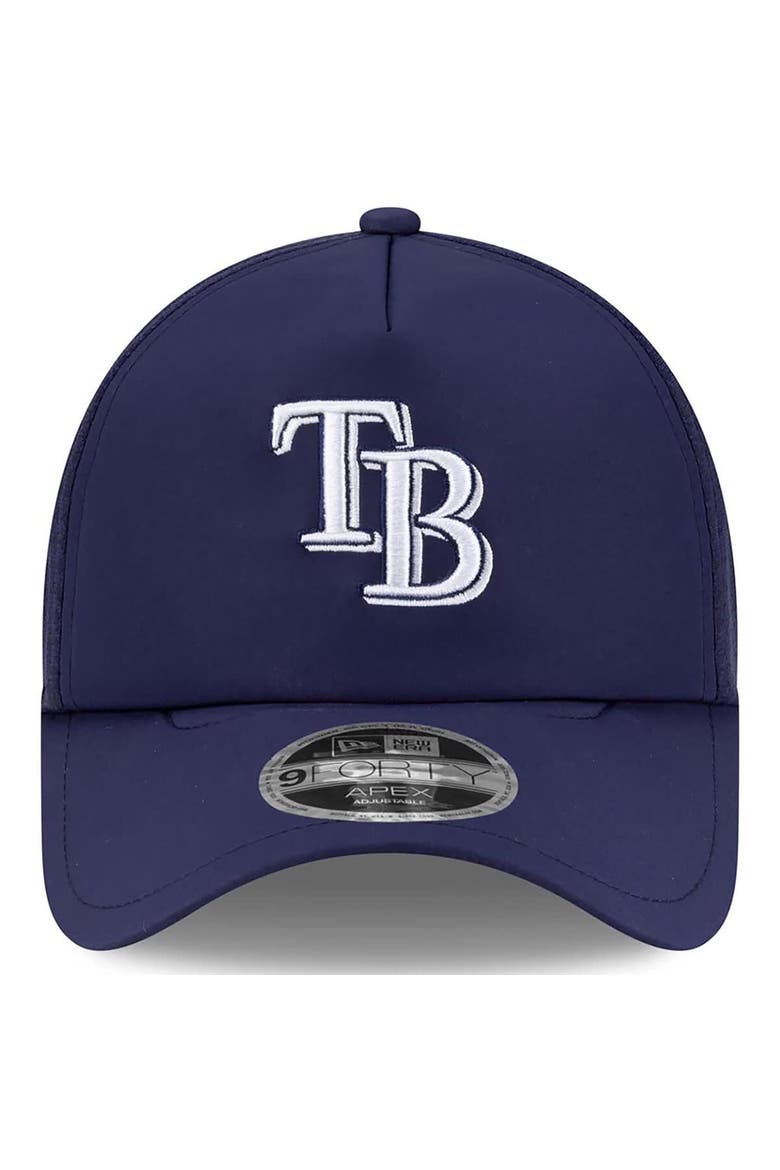 Men's New Era Navy Tampa Bay Rays 2026 Batting Practice Apex 9FORTY Adjustable Trucker Hat, Alternate, color, Navy