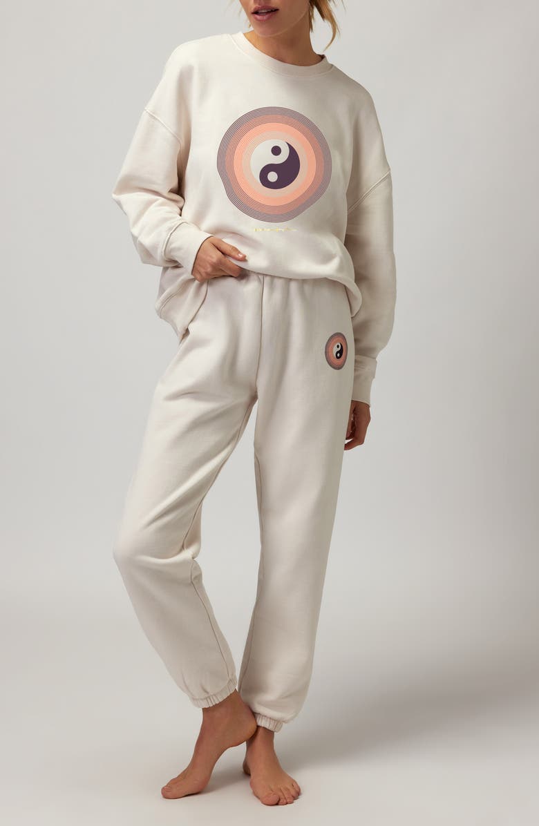 Spiritual Gangster Yin & Yang Relaxed Fit Cotton Sweatshirt, Alternate, color, 