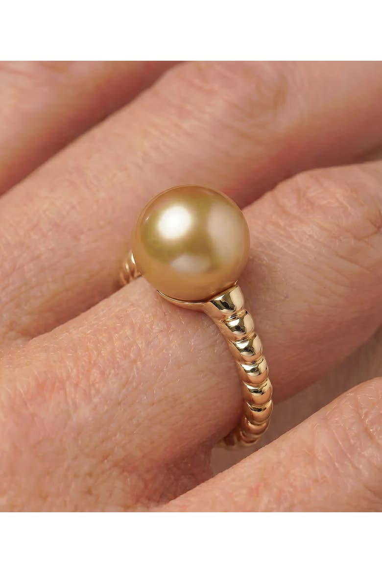 Golden South Sea Pearl Terrie Ring, Alternate, color, Yellow Gold