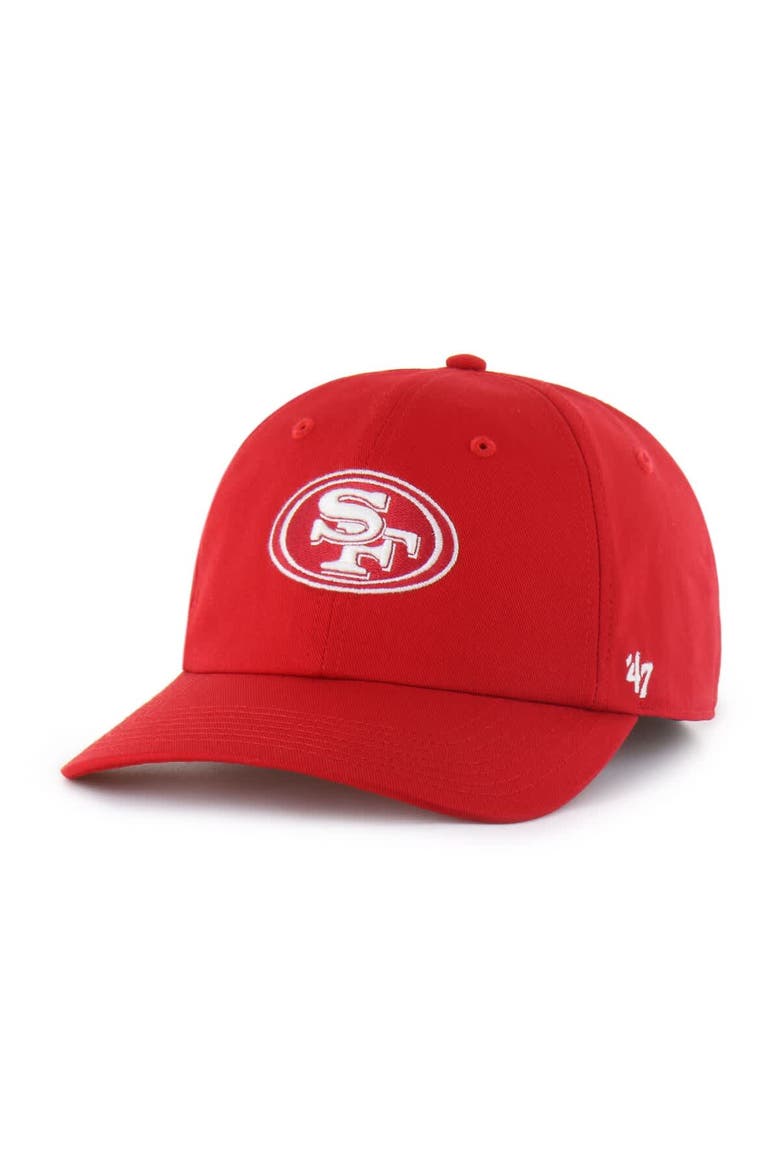 Men's '47  Scarlet San Francisco 49ers Foundational Franchise Fitted Hat, Main, color, Scarlet