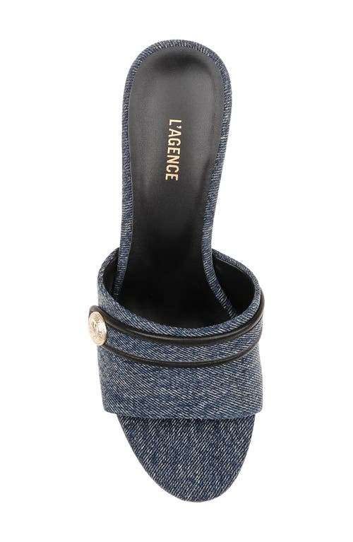 L Agence L'agence Women's Gladys Platform Sandals In Dark Denim