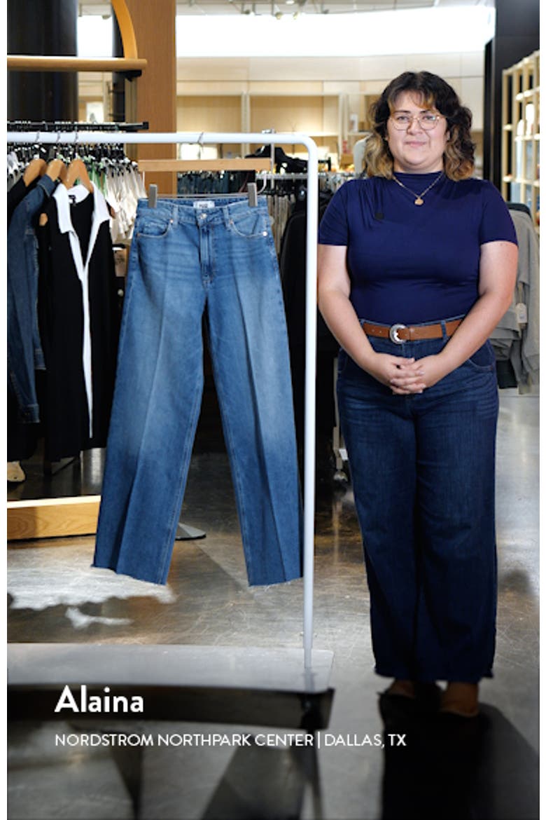 Anessa High Waist Raw Hem Wide Leg Jeans video