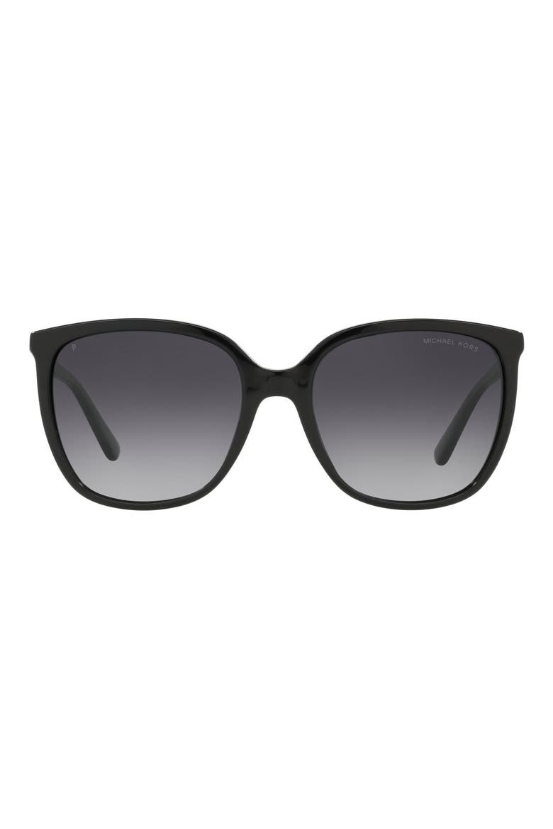 57mm Gradient Cat Eye Sunglasses, Main, color, BLACK