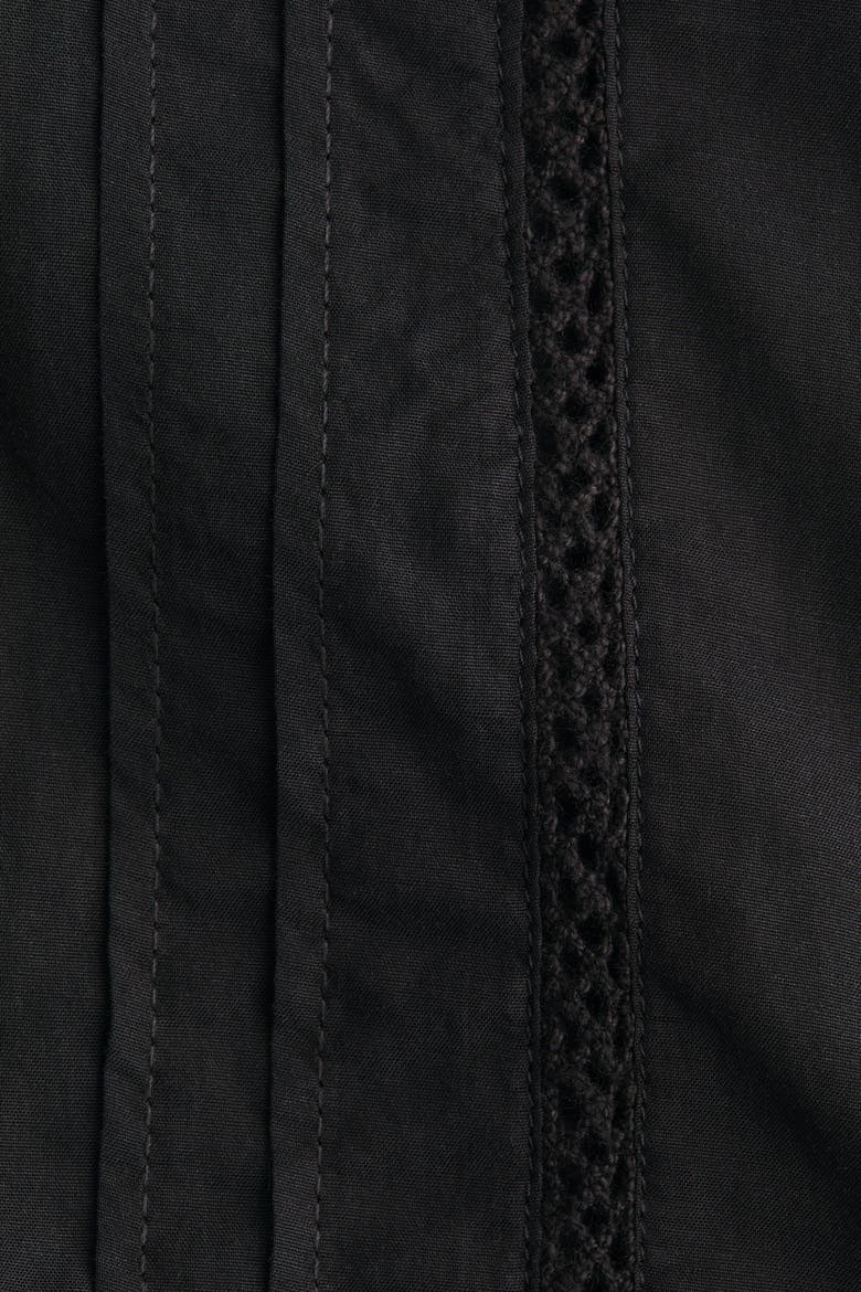Pintucked Pyjama Shirt, Alternate, color, Black