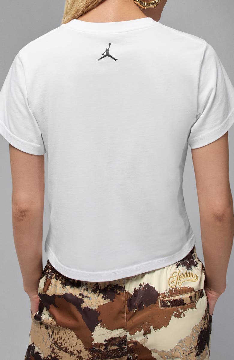 Jordan Brooklyn Puffy Graphic Tee, Alternate, color, White/ Black